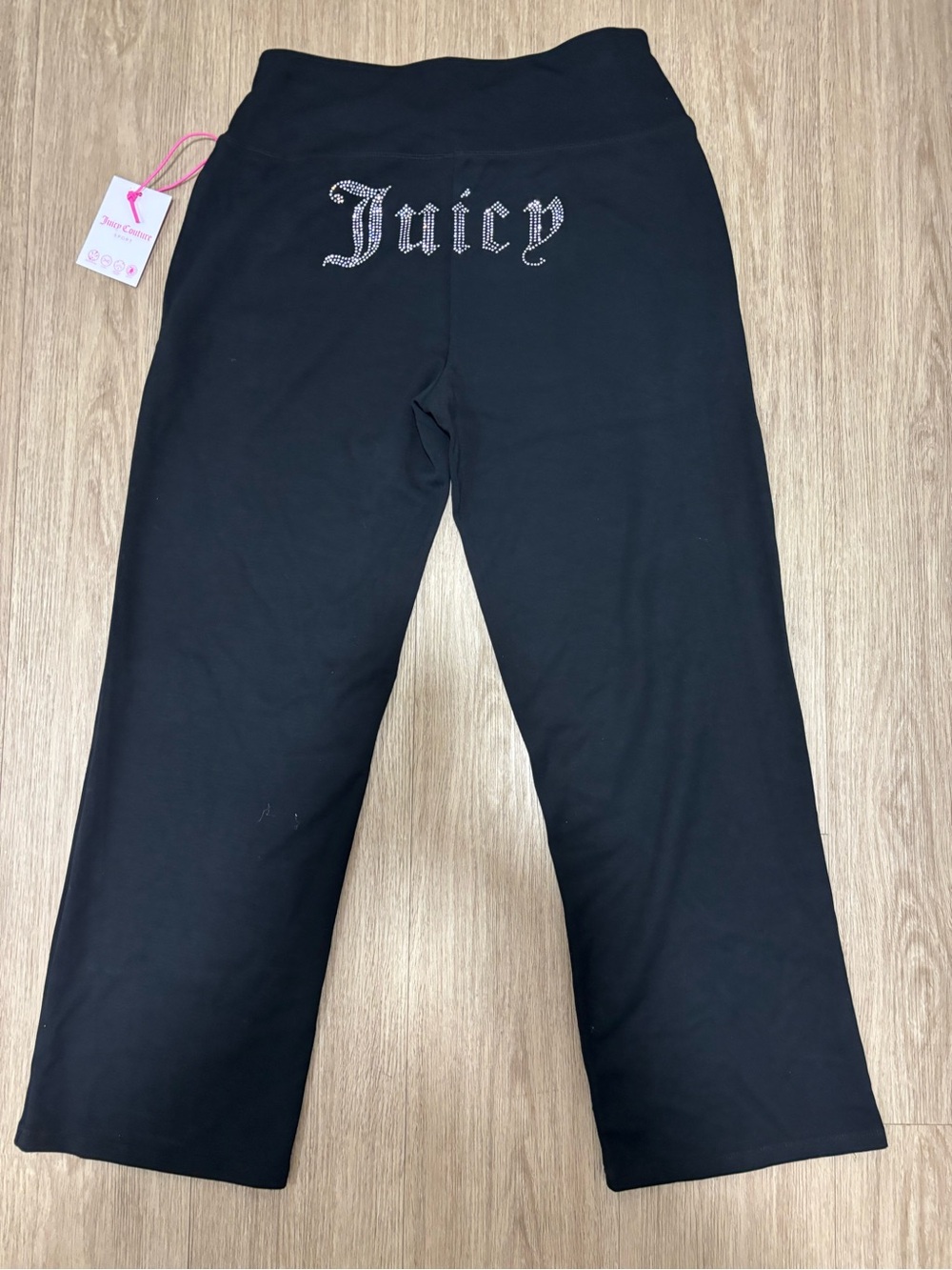 Juicy Couture Black Rhinestone Logo Sweatpants NWT Size Large
